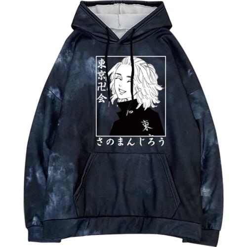 Anime Tokyo Revengers Print Style Hoodie Pullover Loose Casual Unisex Top