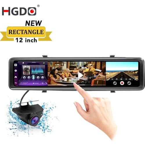 New HGDO12" 4G Rearview Mirror Camer Car DVR Android 8.1 GPS Registrar WiFi 2+32G FHD 1080P Dash Camera Driving Video Recorder