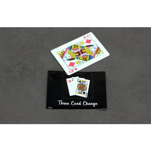 Three Card Change Playing Cards Poker Magic Tricks Close Up Street Illusion Mentalism Kid Child Puzzle Toy Magia props Gimmick