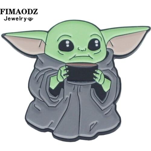 Yoda Figure Enamel Pins Movie Alien Star Wars Brooch Lapel Pin Gift For Friends
