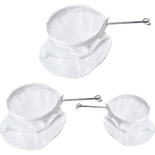 1Set Professional Quality Filter Bags Reusable Almond Milk Bags Food Strainer Mesh with Zipper 3Size for Home Tea Shop