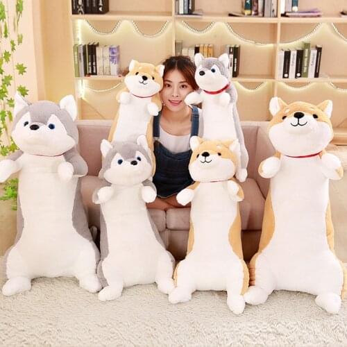 1pc 60cm Cute Animal Soft Pillow Dogs Plush Toy Stuffed Doll Birthday Presents For Children Kids Bedroom