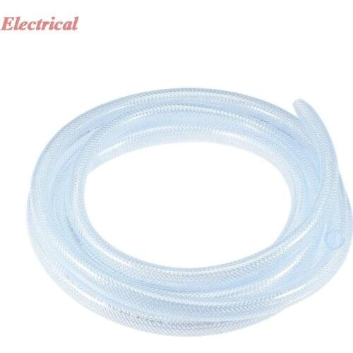 1pc Braided PVC Tubing, 3/8"(10mm) ID 9/16"(14mm) OD 10ft Clear Water Hose