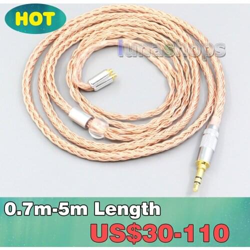 2.5mm 3.5mm XLR Balanced 16 Core 99% 7N OCC Earphone Cable For AKG N5005 N30 N40 MMCX LN006734
