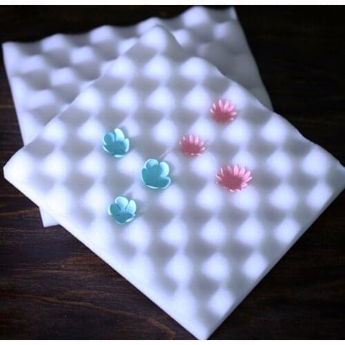 2pcs Cake Fondant Sugar Flower Sponge Mats Tool Mold Mat Shaping Sponge Pad Paste Mold Bakeware Tool Foam Drying Pads