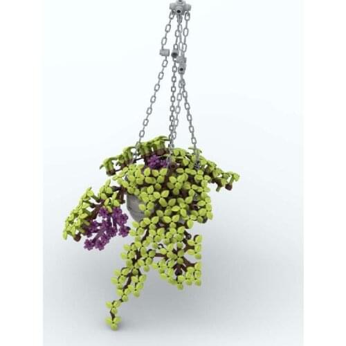 2021 New 289pcs Artificial Spider Plant Bouquet Bonsai Small Particle Decoration Diy Building Blocks Unzip Toy Kids Gifts