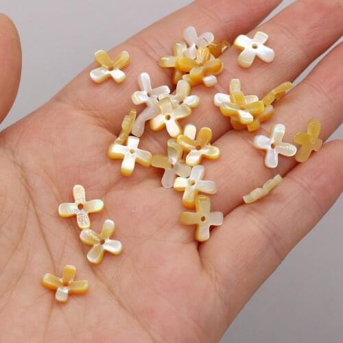 5PCS New Natural Seawater Cute Petal Shell Pendant Bead Crafts Exquisite Made DIY Necklace Bracelet Anklet Accessories Gift 10mm