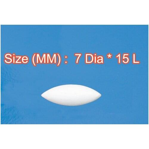 7*15 MM PTFE Magnetic Stirrer Mixer Stir Bar With Pivot Ring White Color