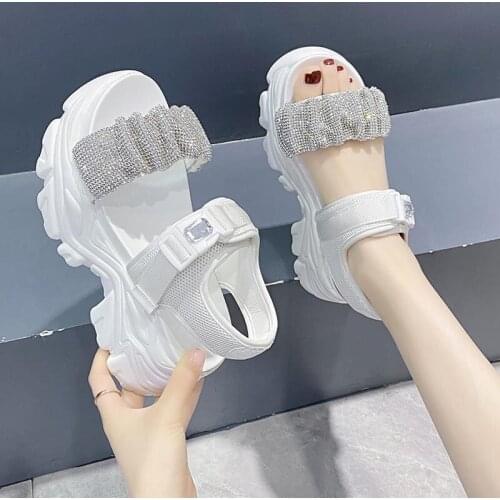 Hot Platform Sandals Muffin Bottom 2021 Symphony Chunky Super High Heel Student Increase Summer Beach Shoes Sandalias Mujer