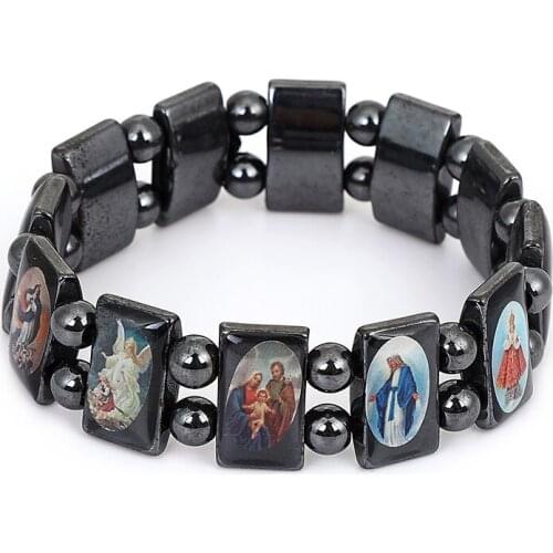 Bracelet Wholesale Jewelry Jesus Bracelet Virgin Mary Cross Exquisite Random Picture Christian Supplies Gifts Accessories