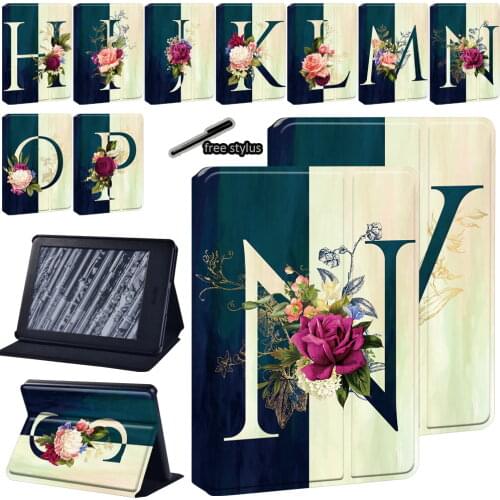 For Kindle Paperwhite 1 5th/2 6th/3 7th/4 10th/Kindle 10th/Kindle 8th PU Leather Drop resistance Tablet Stand Cover Case+Stylus