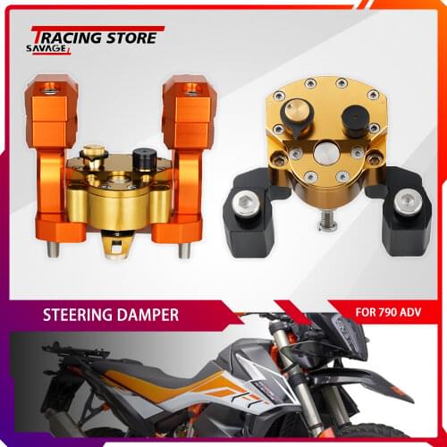 Steering Damper For 790ADV 790 ADV Adventure 2017-2021 Motorcycle Accessories Motor Stabilizer Handlebar Riser Clamp Bracket CNC