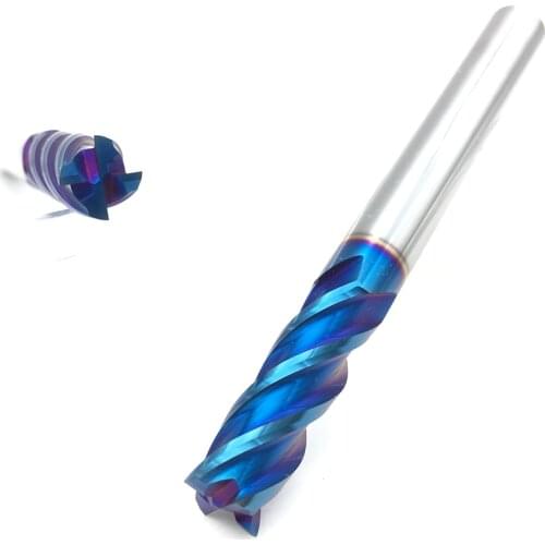 HRC65 Caibide end mill 4flutes Φ8.0*75L Alloy Coating Tungsten Steel Endmills high hardness cutting tool cnc milling cutter