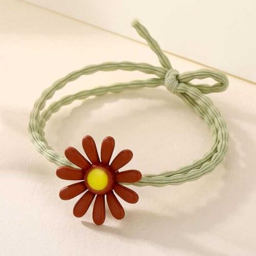 IFMIA Cute Cartoon Floral Elastic Hair Bands For Girls Women Flower Kids Ponytail Holder Scrunchies Headband Hair Accessories