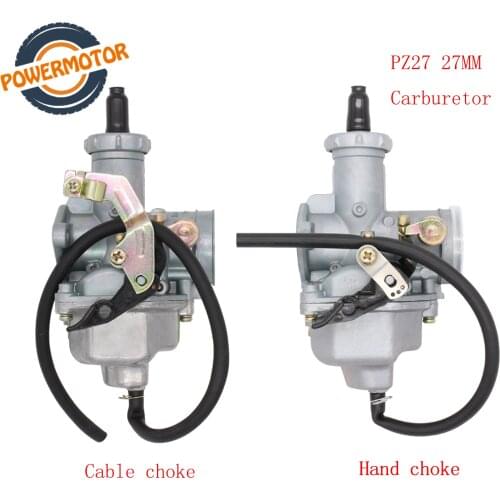 PZ27 27mm carburador Carb motorcycle High Quality Carburetor for 125cc 150cc 200cc 250cc 300cc ATV Quad Hand Choke/Cable Choke