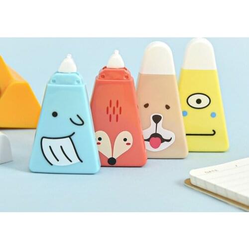 24 pcs/lot Cartoon Animal 5M Correction Tape Cute Tapes Promotional Stationery gift School Office Supplies