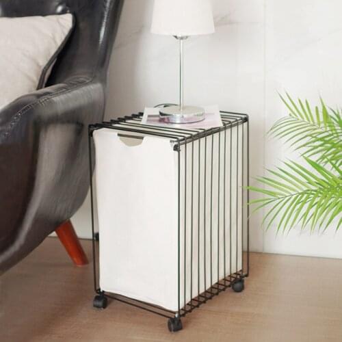 Dirty clothes storage basket hamper ins Nordic wrought iron with wheels laundry storage storage baskets dirty clothes