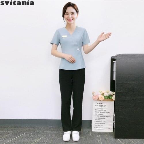 Beauty Salon Cosmetologist Work Clothes Pants Set Manicurist Uniform Clothing Hairdresser