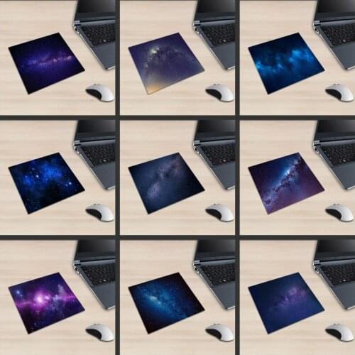 XGZ Laptop Star Square Mouse Pad HD Universe Star Embellished Pattern PC Digital Accessories Mat Rubber Non-slip Universal
