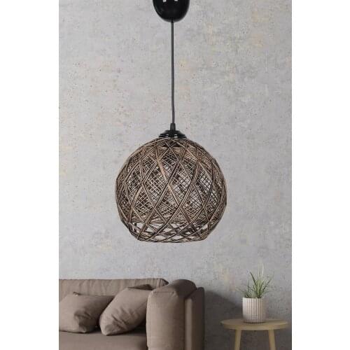 Saint Belisama New Pallina Double Wrapping Jute-Black Chandelier