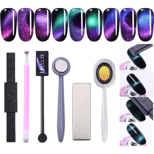 LILYCUTE Double Head Cat Magnet Stick Strong 3D Effect for Magnetic UV Gel Polish Round Square Shape Nail Art Tool