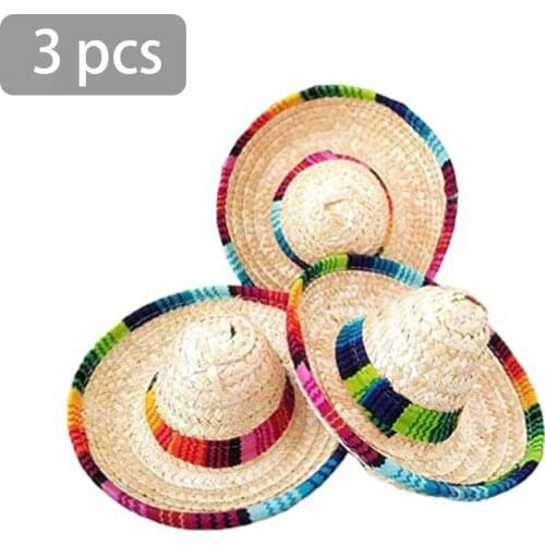 PCS Natural Straw Mini Hats New Design Mini Mexican Hat Desktop Party Supplies Carnival Birthday Party Decorations Pretty Good