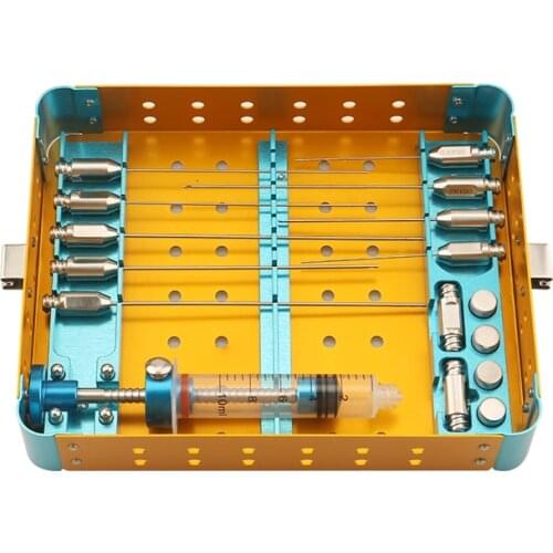 New 2018 Facial fat filling graft transplantation cannula kit Stem Cell Lipo face Fat Transfer Liposuction needle set Hot Sale