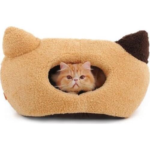 2016 new pet dog cat fashion cartoon cat ear bed doggy autumn winter beds puppy house supplies dog scats beds products 1pcs