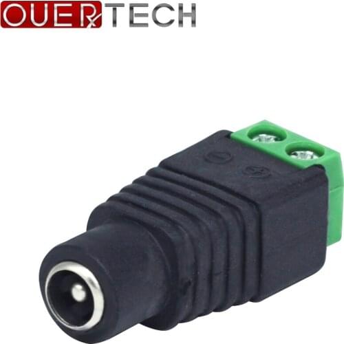 OUERTECH10pcs/lot Female DC Connector 5.5/2.1mm Female CCTV UTP Power Plug Adapter Cable DC/AC 2, Camera Video Balun