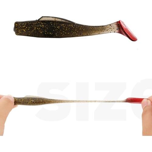 TEUKIM 6pcs Minnow Fishing Soft Lures Baits Easy To Fish 65mm 2.3g Lures With TPE Material T-tail And Smart Body