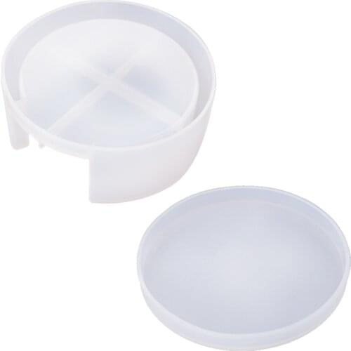 DIY Crystal Dropped Epoxy Coaster Round Coaster Box Storage Box Silicone Mirror Mold