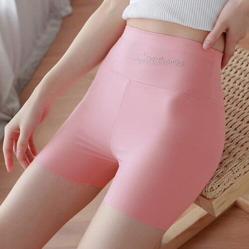 Shorts Women High-waisted Abdomen Anti-glare Tight-fitting Bottoming Shorts Thin Section Yoga Training High Elasticity Underwear