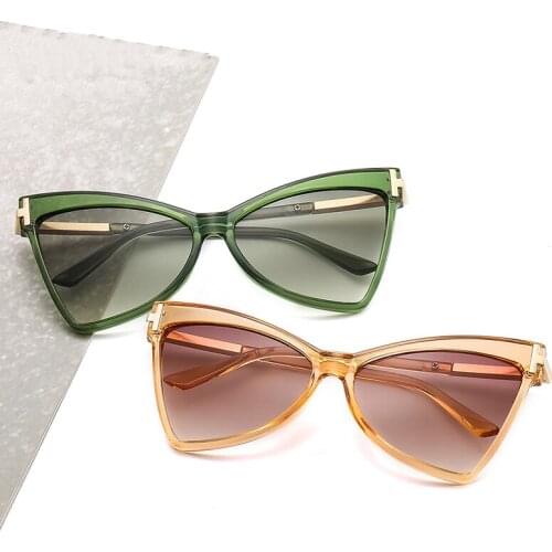 2021 New Arrival Cat Eye Sunglasses Women Men Leopard Metal Frame Color PC Lens Brand Designer Luxury Trend Fashion Sun Glasses