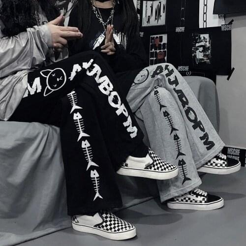 Loose casual pants men and women trend wide-leg pants female Harajuku all match womens pants New spring Pop Korean version ins