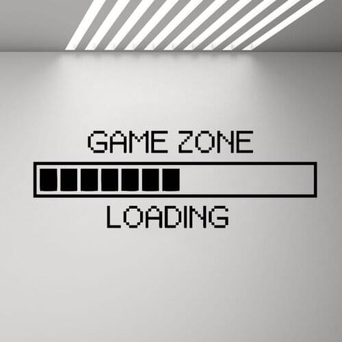 Vinyl Wall Decal Childrens Room Decor Game Zone Loading Gamer Computer Game Play Room Decoration Art Stickers Wallpaper G185