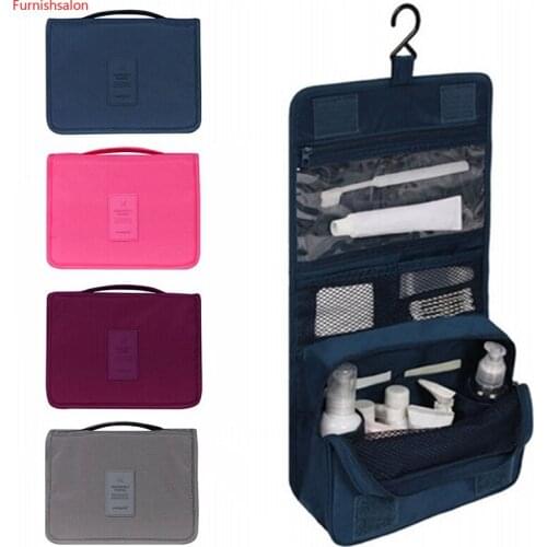 1 pcs Hanging Travel Storage Bag luggage Organizer Pouch Wash Bags Polyester Zipper Cosmetic Case storage bag hanging