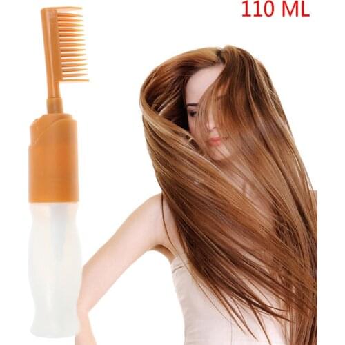110ML Hair Dye Refillable Bottle Applicator Comb Dispensing Salon Hair Coloring Hairdressing Styling Tool