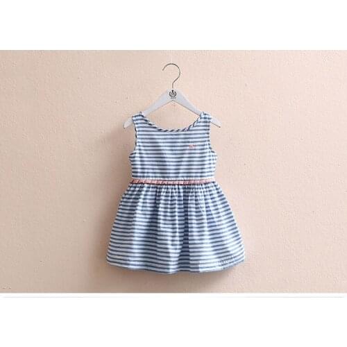 2021 Summer Girls Dresses Children Clothes Baby Girls Vest Dress Kids Striped Dress Baby Girls Dress Girls Outwear M38