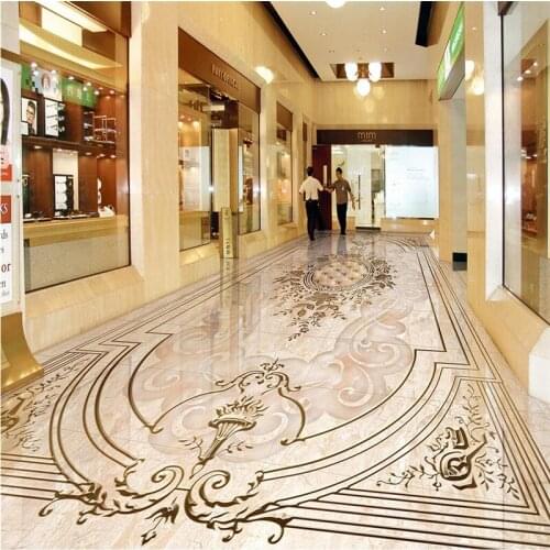 Beibehang 3D wallpaper Custom photo wallpaper mural European jade relief 3D self-adhesive PVC wear floor tiles papel de parede