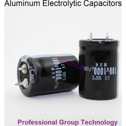 9pcs RX1 Good quality 100v1000uf Radial DIP Aluminum Electrolytic Capacitors 100v 1000uf Tolerance 20% size 22x30MM 20