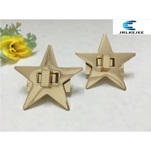 Free shipping bag lock (5 pieces/lot) high-end handbags hardware bag accessories diy bag creative stars form twist lock