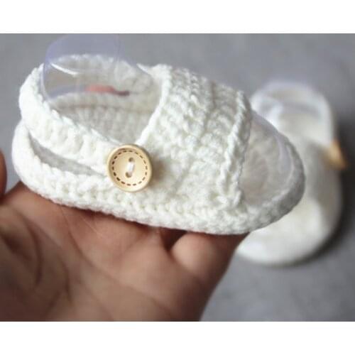 QYFLYXUE Hand-made Creative handcrafted solid color little white shoes baby solid color garden shoes