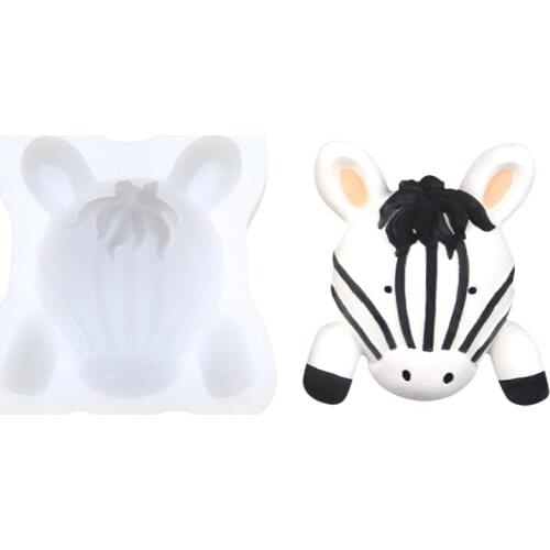 DIY Baked Zebra Silicone Mold Cartoon Animal Liquid Silicone Sugar Cake Decorative Mold XGY-357