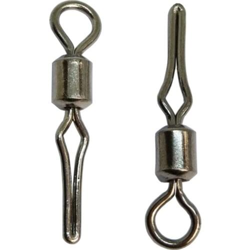 F2037 500pieces/lot Swivel with side line clip fishing tackle fishhooks fishing connector fishing swivels with snap pesca