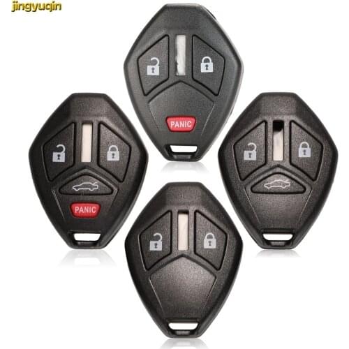 Jingyuqin 50pcs Remote Car Key Shell For Mitsubishi Lancer Outlander Endeavor Galant 2/3/4 Buttons Key Fob Without Blade