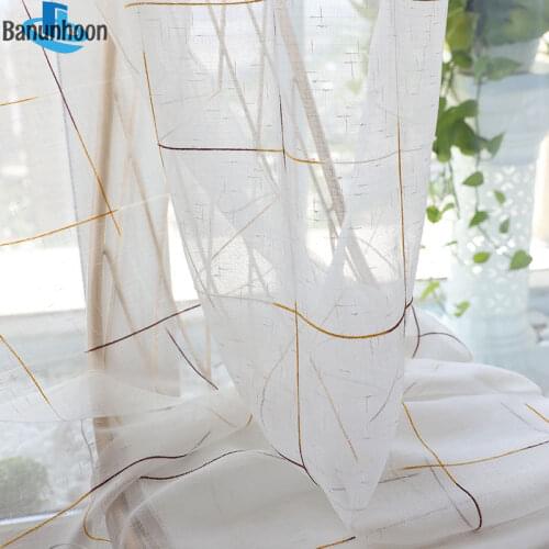 Curtains Gauze Sheer Bedroom Balcony Living Room Versatile Lattice Screen Flax Fabric Window Tulle Fashion