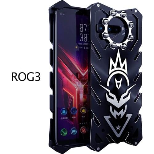 Metal Phone Case for Asus ROG 3 Game Phone Shockproof All-inclusive Protective Cover Back Shell