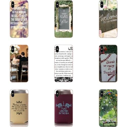 Soft Print Case Wedding Marriage Bride Life Phrase For iPhone 11 Pro Max Plus Pro X XS Max XR 8 7 6S SE 4S 5 5C 5S SE 2020