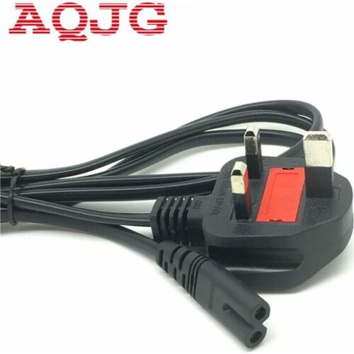 New Black 1.5m UK To IEC 320 C7 Female Angled Power Cable C7 Plug Power Cord PowerPort USB Charger For computer Laptop AQJG