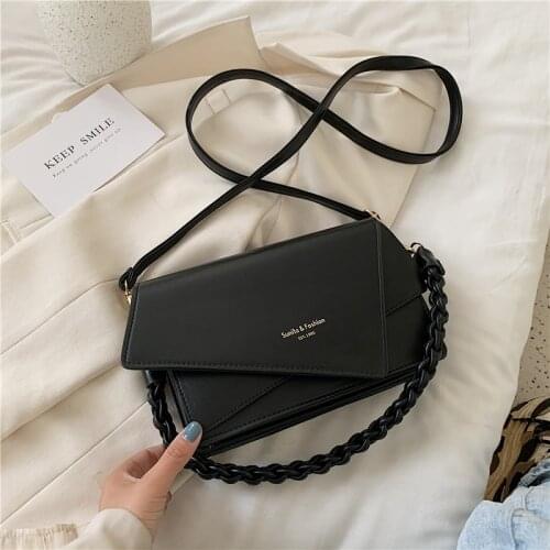 Solid color Square Crossbody bag 2020 Fashion New High quality PU Leather Womens Designer Handbag Travel Shoulder Messenger Bag